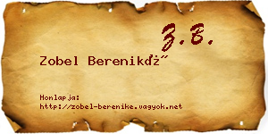 Zobel Bereniké névjegykártya